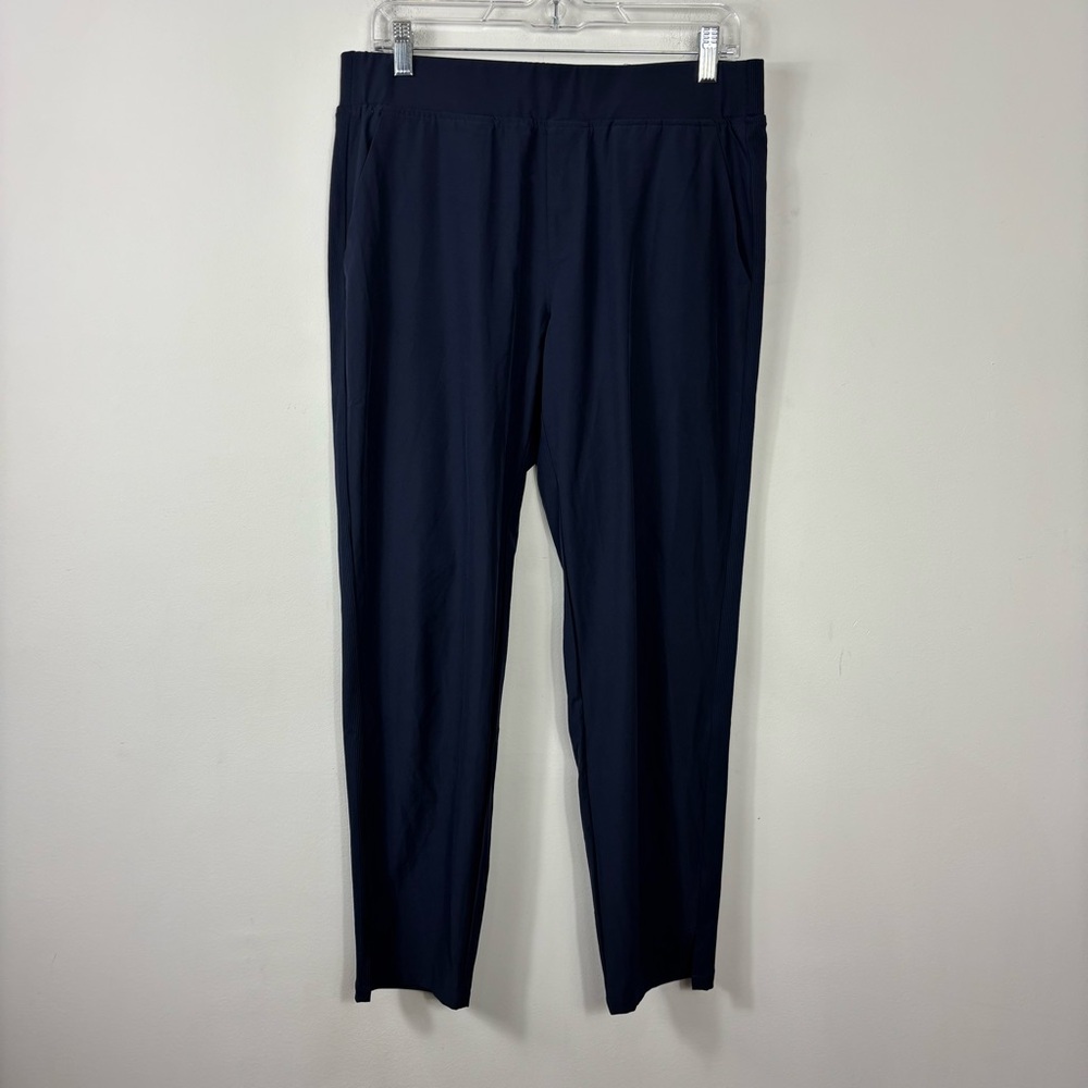 Quince Performance Tech Ankle Pant Womens M Navy Lightweight Casual Neutral